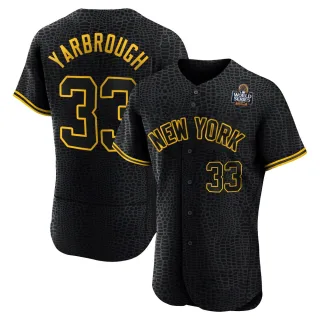 Men's Authentic Black Ryan Yarbrough New York Yankees Snake Skin City 2024 World Series Jersey