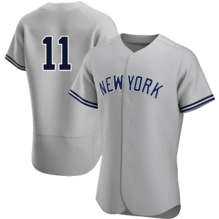 Men's Authentic Gray Brett Gardner New York Yankees Road Jersey