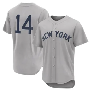 Men's Authentic Gray Brian Roberts New York Yankees 2021 Field of Dreams Jersey