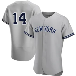 Men's Authentic Gray Brian Roberts New York Yankees Road Jersey