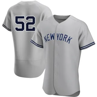 Men's Authentic Gray CC Sabathia New York Yankees Road Jersey