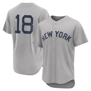 Men's Authentic Gray Don Larsen New York Yankees 2021 Field of Dreams Jersey