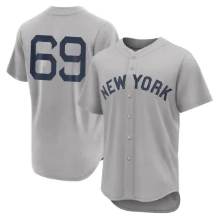 Men's Authentic Gray Everson Pereira New York Yankees 2021 Field of Dreams Jersey