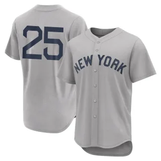 Men's Authentic Gray Gleyber Torres New York Yankees 2021 Field of Dreams Jersey