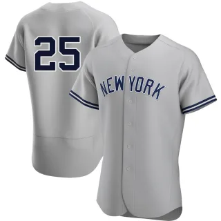 Men's Authentic Gray Gleyber Torres New York Yankees Road Jersey