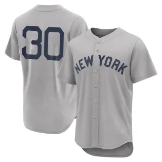 Men's Authentic Gray Jay Bruce New York Yankees 2021 Field of Dreams Jersey