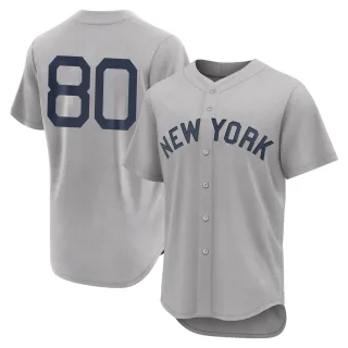 Men's Authentic Gray Kyle Zurak New York Yankees 2021 Field of Dreams Jersey