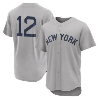 Men's Authentic Gray Troy Tulowitzki New York Yankees 2021 Field of Dreams Jersey