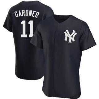 Men's Authentic Navy Brett Gardner New York Yankees Alternate Jersey