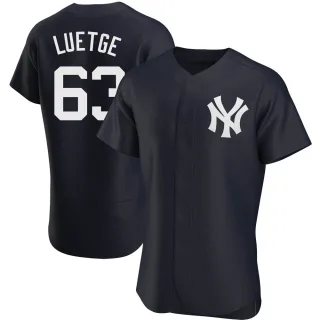 Men's Authentic Navy Lucas Luetge New York Yankees Alternate Jersey