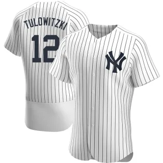 Men's Authentic White Troy Tulowitzki New York Yankees Home Jersey
