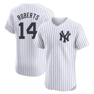 Men's Elite White Brian Roberts New York Yankees Home Jersey