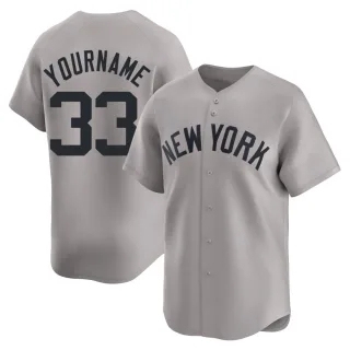 Men's Limited Gray Ryan Yarbrough New York Yankees Away Jersey