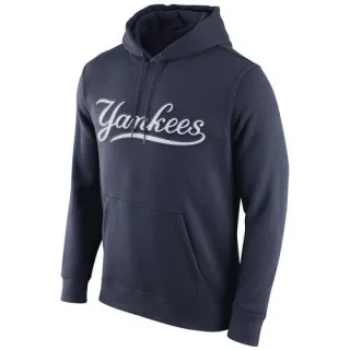 Men's Navy Blue New York Yankees Club Pullover Hoodie -