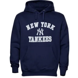Men's Navy Blue New York Yankees Stitches Fastball Fleece Pullover Hoodie -