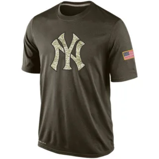 Men's Olive New York Yankees Dri-Fit Salute To Service KO Performance T-Shirt