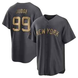 Men's Replica Charcoal Aaron Judge New York Yankees 2022 All-Star Game Jersey