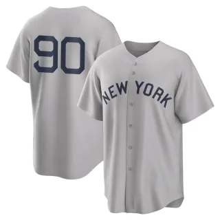 Men's Replica Gray Estevan Florial New York Yankees 2021 Field of Dreams Jersey
