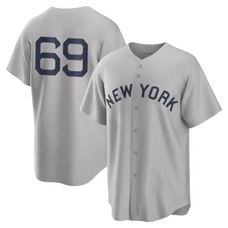 Men's Replica Gray Everson Pereira New York Yankees 2021 Field of Dreams Jersey