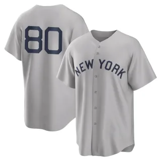 Men's Replica Gray Kyle Zurak New York Yankees 2021 Field of Dreams Jersey