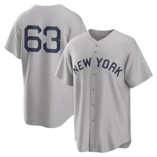 Men's Replica Gray Lucas Luetge New York Yankees 2021 Field of Dreams Jersey