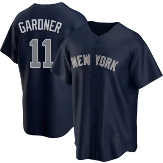 Men's Replica Navy Brett Gardner New York Yankees Alternate Jersey