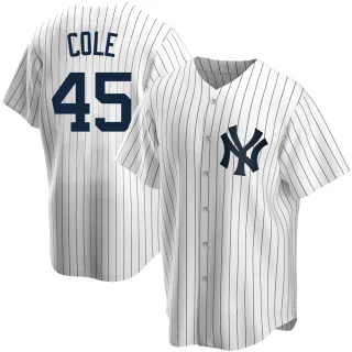 Men's Replica White Gerrit Cole New York Yankees Home Jersey