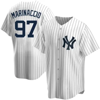 Men's Replica White Ron Marinaccio New York Yankees Home Jersey