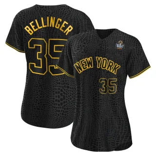 Women's Authentic Black Cody Bellinger New York Yankees Snake Skin City 2024 World Series Jersey