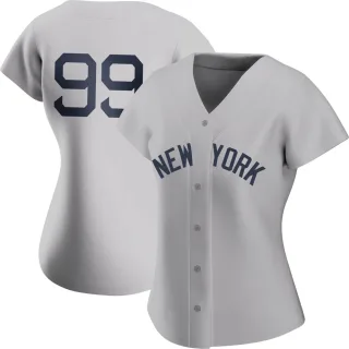 Women's Authentic Gray Aaron Judge New York Yankees 2021 Field of Dreams Jersey