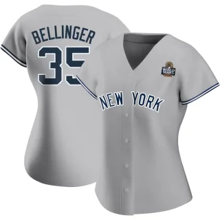 Women's Authentic Gray Cody Bellinger New York Yankees Road Name 2024 World Series Jersey