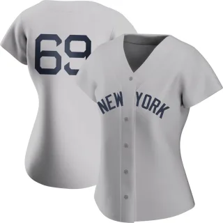 Women's Authentic Gray Everson Pereira New York Yankees 2021 Field of Dreams Jersey