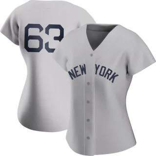 Women's Authentic Gray Lucas Luetge New York Yankees 2021 Field of Dreams Jersey