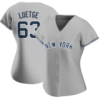 Women's Authentic Gray Lucas Luetge New York Yankees Road Name Jersey