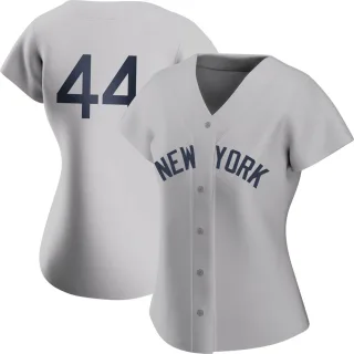 Women's Authentic Gray Reggie Jackson New York Yankees 2021 Field of Dreams Jersey