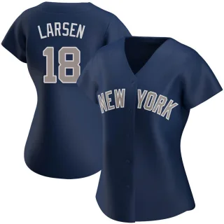 Women's Authentic Navy Don Larsen New York Yankees Alternate Jersey