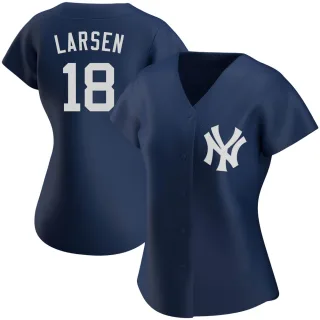 Women's Authentic Navy Don Larsen New York Yankees Alternate Team Jersey