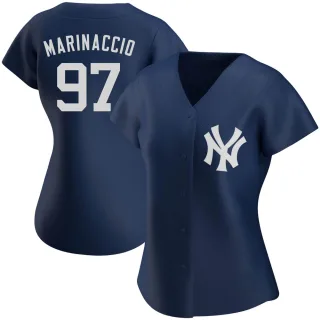 Women's Authentic Navy Ron Marinaccio New York Yankees Alternate Team Jersey