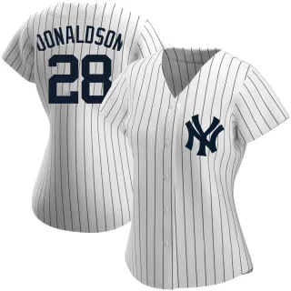Women's Authentic White Josh Donaldson New York Yankees Home Name Jersey
