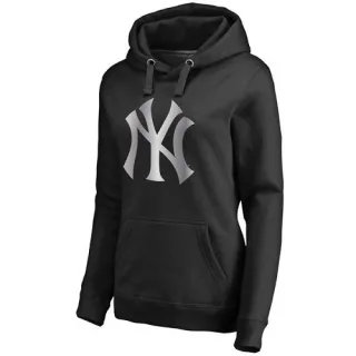 Women's Black New York Yankees Platinum Collection Pullover Hoodie -