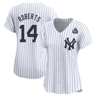 Women's Limited White Brian Roberts New York Yankees Yankee Home 2024 World Series Jersey