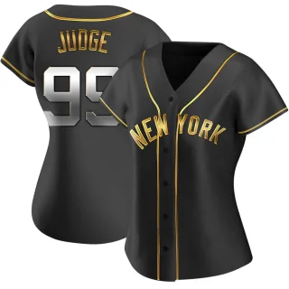 Women's Replica Black Golden Aaron Judge New York Yankees Alternate Jersey