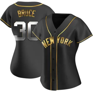 Women's Replica Black Golden Jay Bruce New York Yankees Alternate Jersey