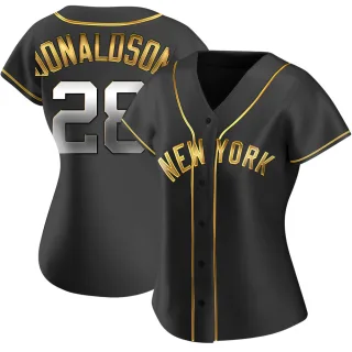 Women's Replica Black Golden Josh Donaldson New York Yankees Alternate Jersey