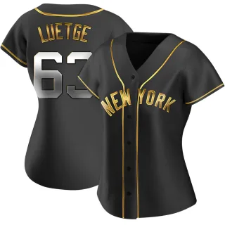Women's Replica Black Golden Lucas Luetge New York Yankees Alternate Jersey