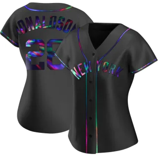 Women's Replica Black Holographic Josh Donaldson New York Yankees Alternate Jersey