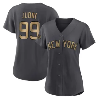 Women's Replica Charcoal Aaron Judge New York Yankees 2022 All-Star Game Jersey