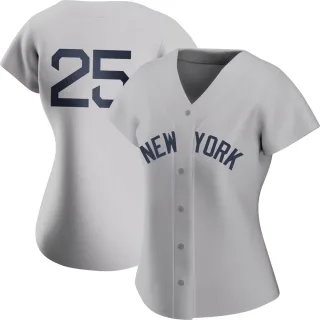 Women's Replica Gray Gleyber Torres New York Yankees 2021 Field of Dreams Jersey
