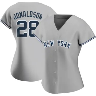 Women's Replica Gray Josh Donaldson New York Yankees Road Name Jersey