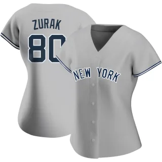 Women's Replica Gray Kyle Zurak New York Yankees Road Name Jersey
